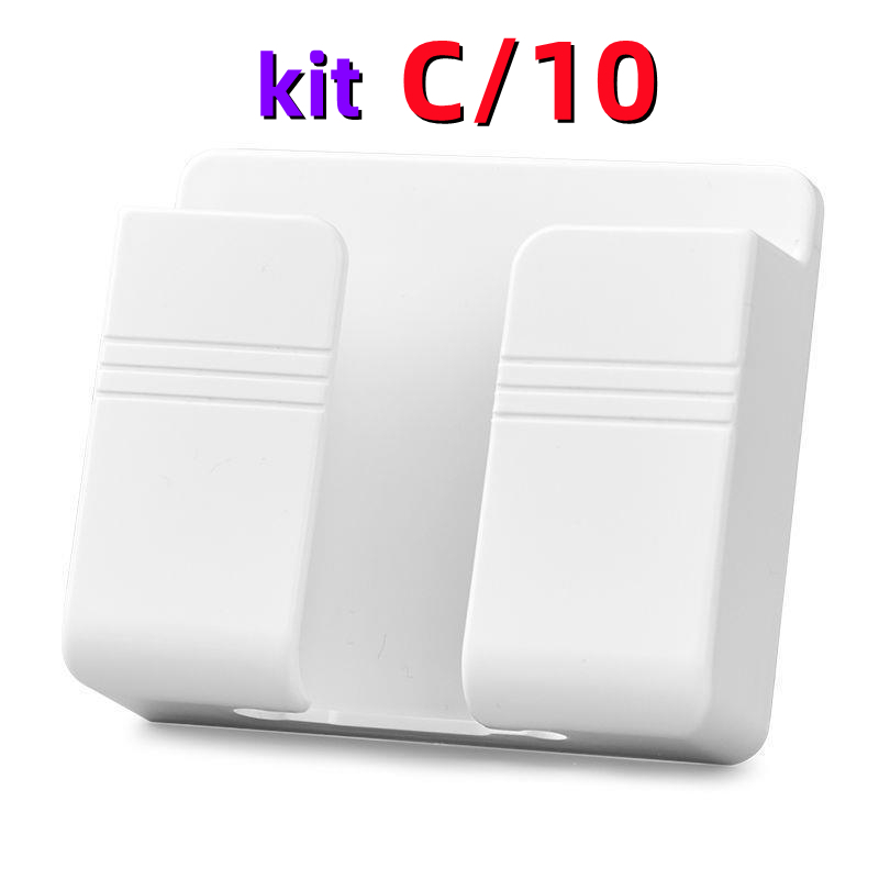 10 Adesivo Sem Furos Suporte De Parede Multifuncional Design Caixa De Armazenamento Controle Remoto Multiuso