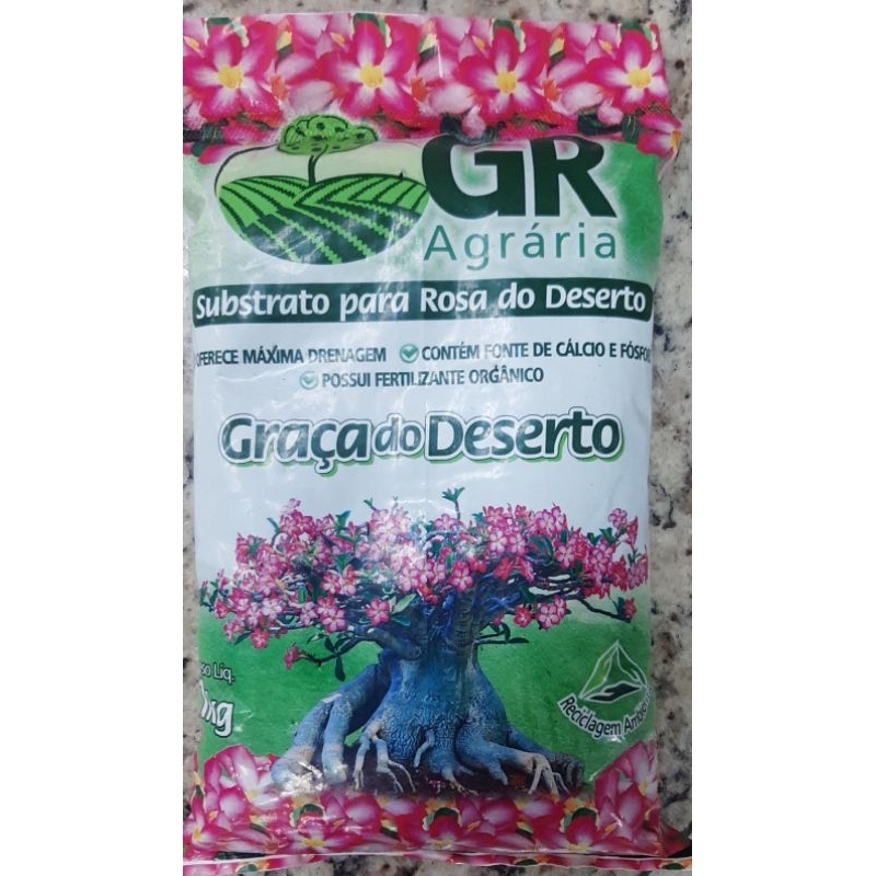 1kg Substrato para rosa do deserto (graça do deserto)