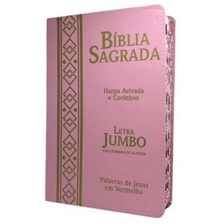 Bíblia Sagrada Com Harpa E Índice Jumbo - Rosa SB
