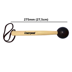 1 Baqueta Liverpool Maçaneta para Bumbo Ponta de Borracha 275 Mm MC 47 - Unidade