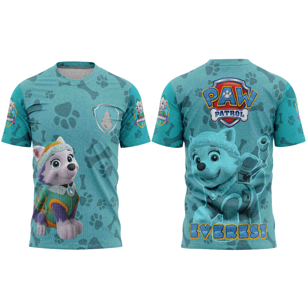 Camiseta Camisa Patrulha Canina Everest Adulto e Infantil Dry Fit