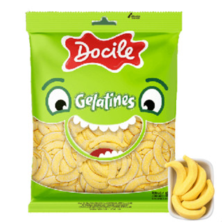 Bala De Goma Gelatina Banana 1Kg - Docile