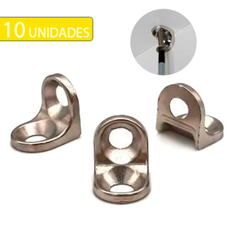 Cantoneira Suporte C/ 2 Furos P/ Fixação Tradicional Zincado Pacote C/ 10 Unidades em Oferta na Shopee