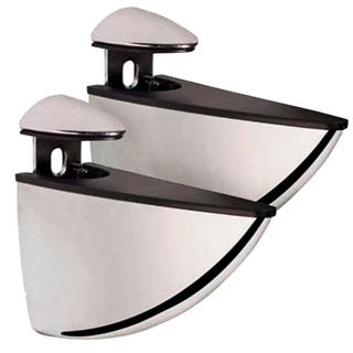 Kit Jogo Com 2 Suporte Tucano Para Prateleira Mesa De Vidro Madeira MDF Tamanho Médio Metal Cromado em Oferta na Shopee