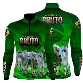 Camisa Camiseta Gado 2 Infantil Agro Fazenda Boi Agropecuaria Com Proteção Solar UV50+