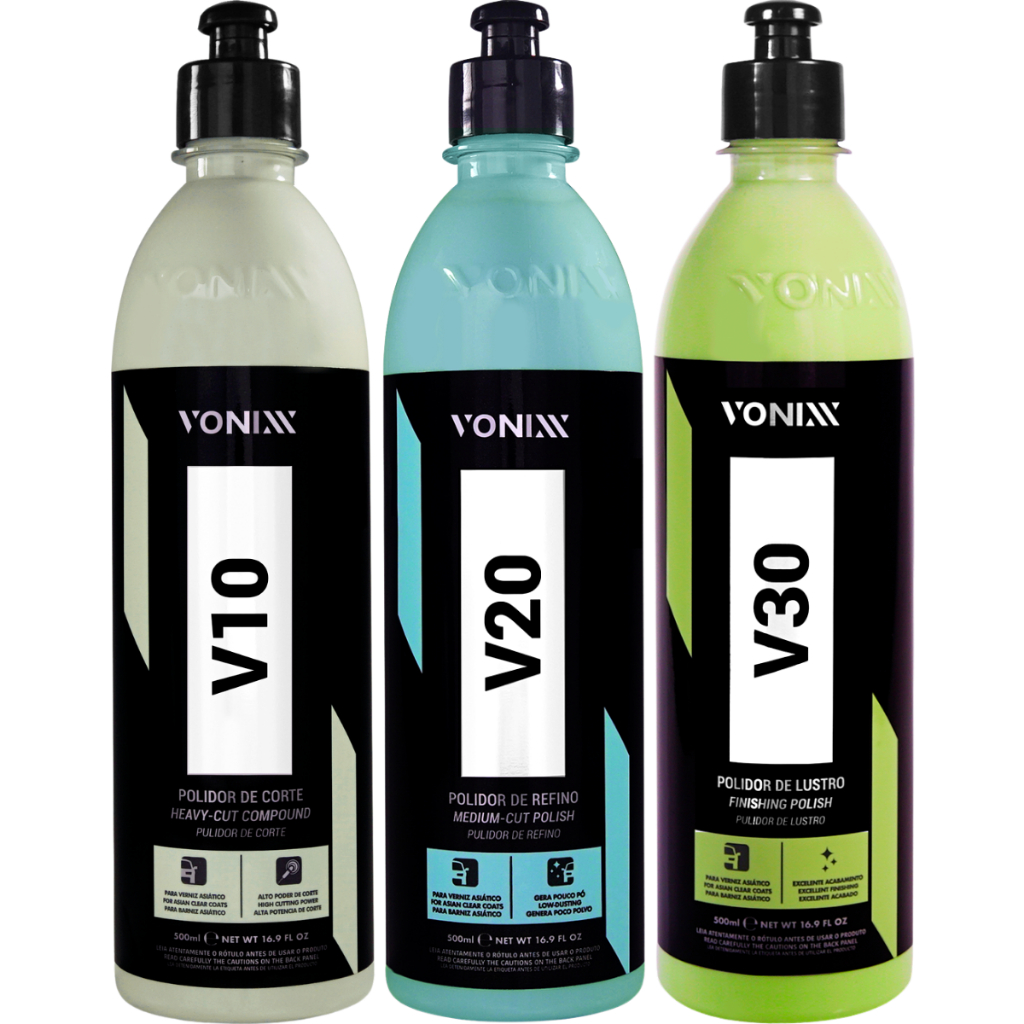 KIT POLIDORES V10 V20 E V30 500ml VONIXX em Oferta na Shopee