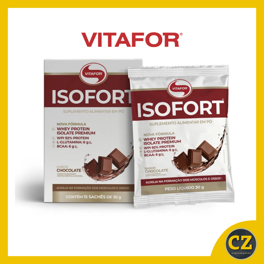 Sachê Isofort Whey Protein Isolate (30g)- Vitafor em Oferta na Shopee