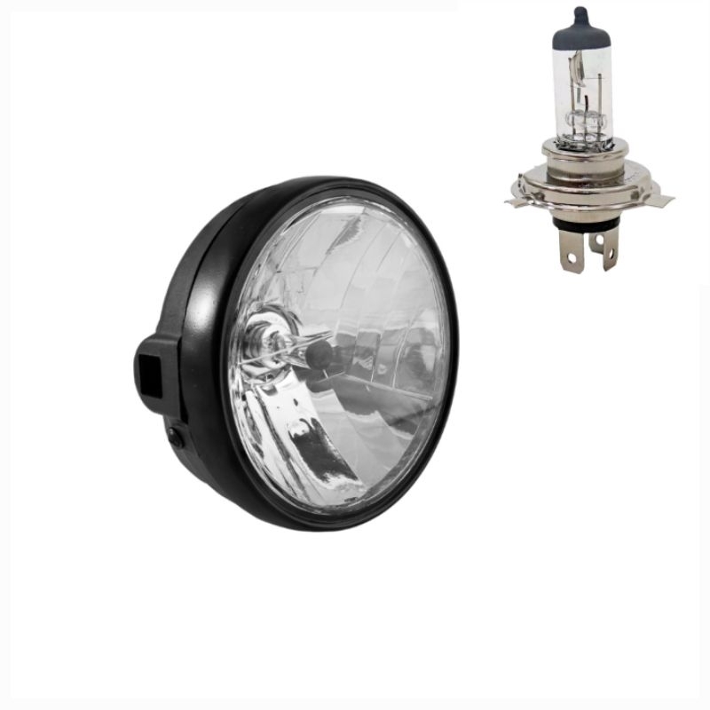 Farol Moto Yamaha Fazer 250 Ybr Factor Ed 125 2009 A 2014 Aro Preto Cromado