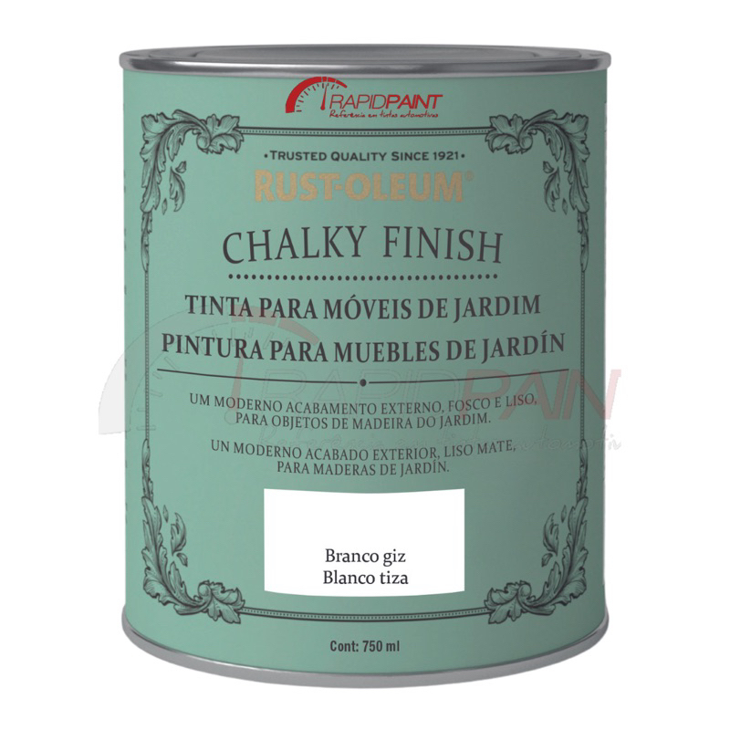Tinta Chalked Branco ACETINADO Exterior SUPER RESISTENTE Rust Oleum em Oferta na Shopee