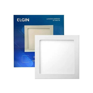 Painel Luminaria Plafon 18w Quadrado Embutir 6500k Luz Branca (branco Frio) ELGIN