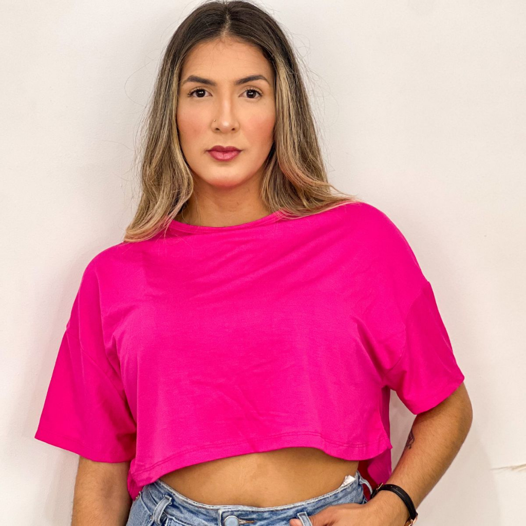 Blusa Cropped Feminina Curta