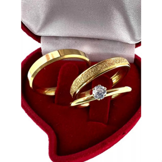 Par De Aliança Casamento e Anel Solitário Para Noivado Chanfrada Fina 4mm