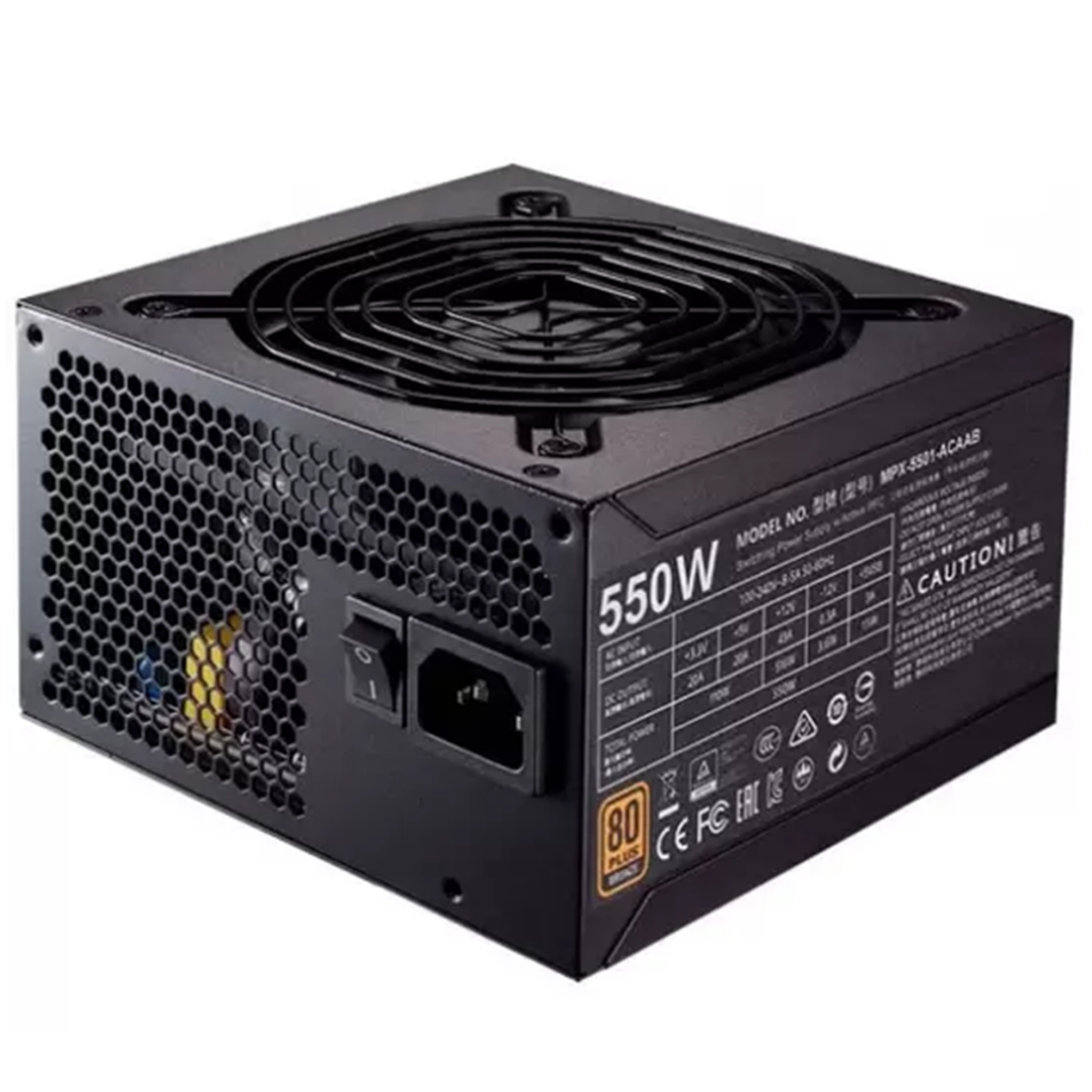 Fonte Atx 550w Bivolt 80 Plus Bronze Pfc Ativo 24 Pinos com Cabo de Força