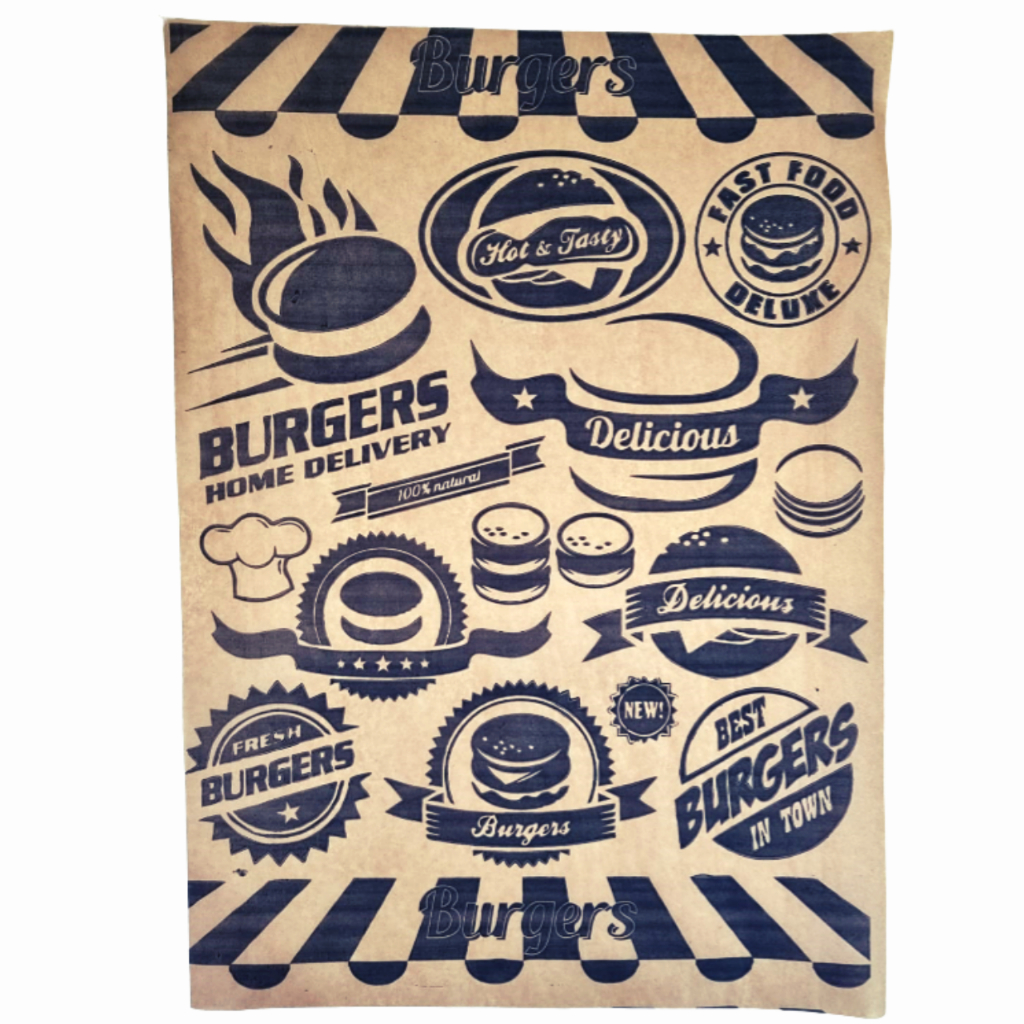 Papel Acoplado Pardo Para Burguer 33x44 Com 400 Folhas