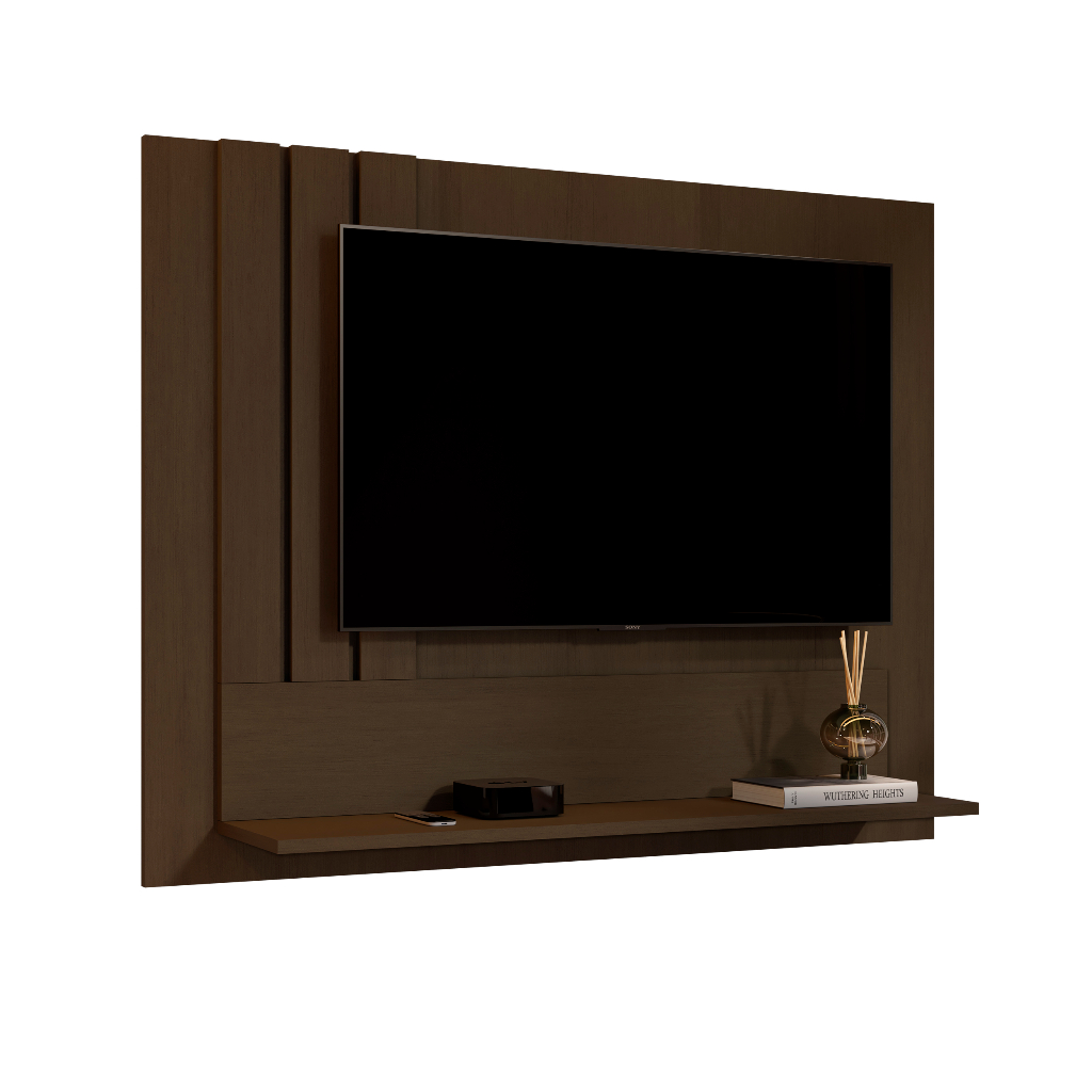 Painel Sala Para TV Até 43 Polegadas Elite - Canela - Lojas GD Móveis