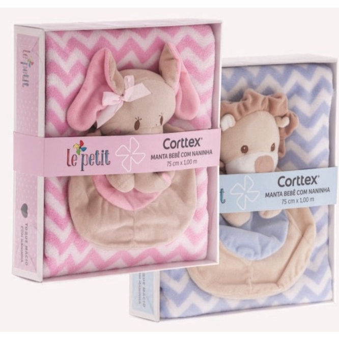 Manta com naninha ou sem naninha macia infantil bebê menino/menina rosa azul microfibra