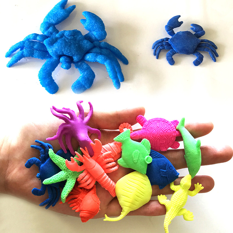 Kit 20 Unidades Brinquedo Cresce Na Água Animal Em Gel Bichinho Expande Na Água