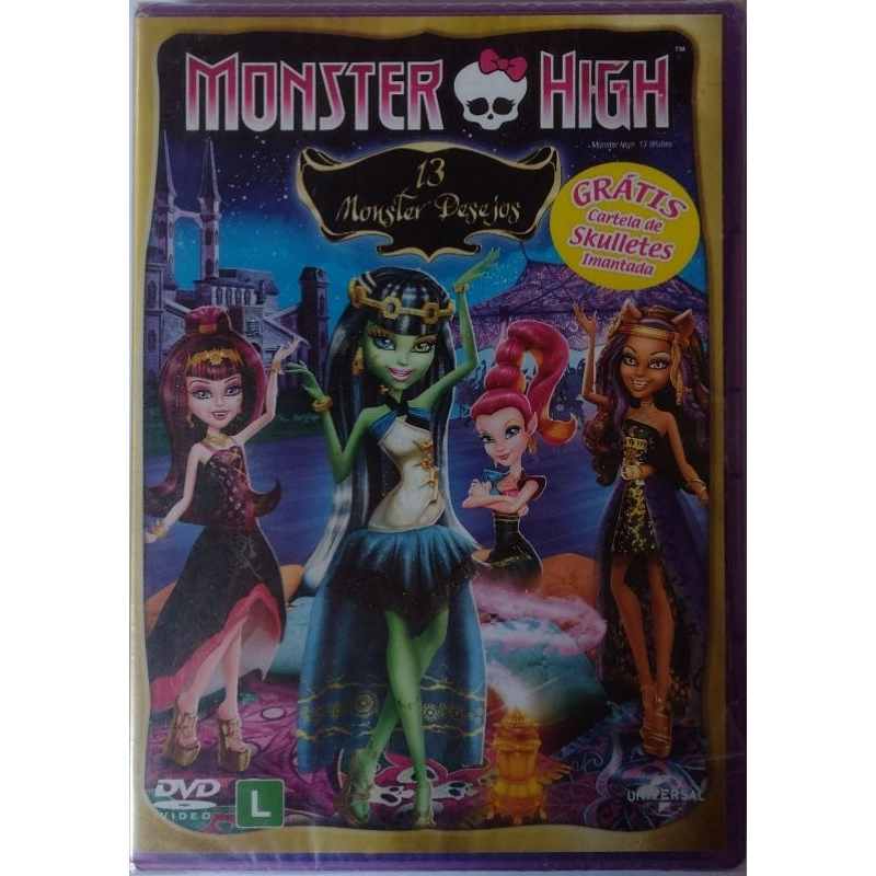DVD MONSTER HIGH 13 Monster Desejos ORIGINAL LACRADO