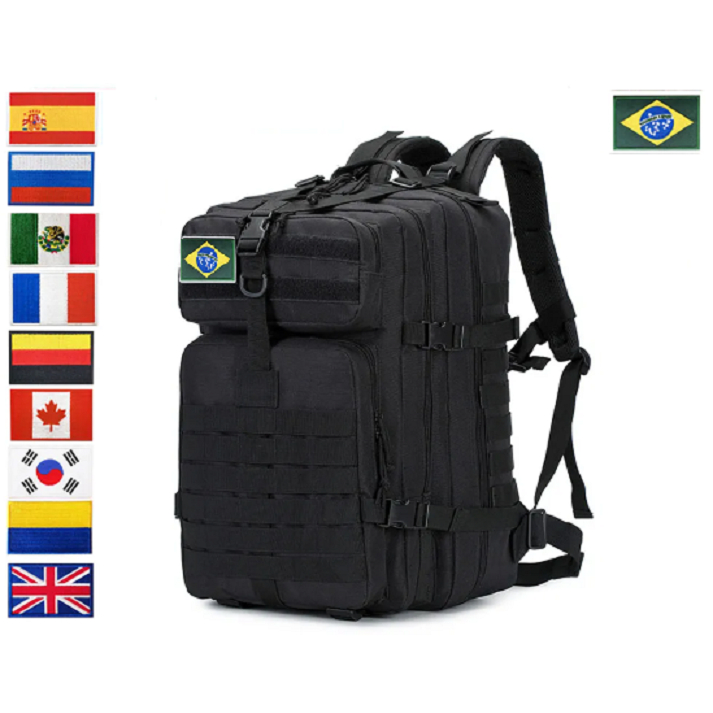 Mochila Tática Mole Impermeável Nylon Caminhada Camping Trekking Bolsa de Caça 30L
