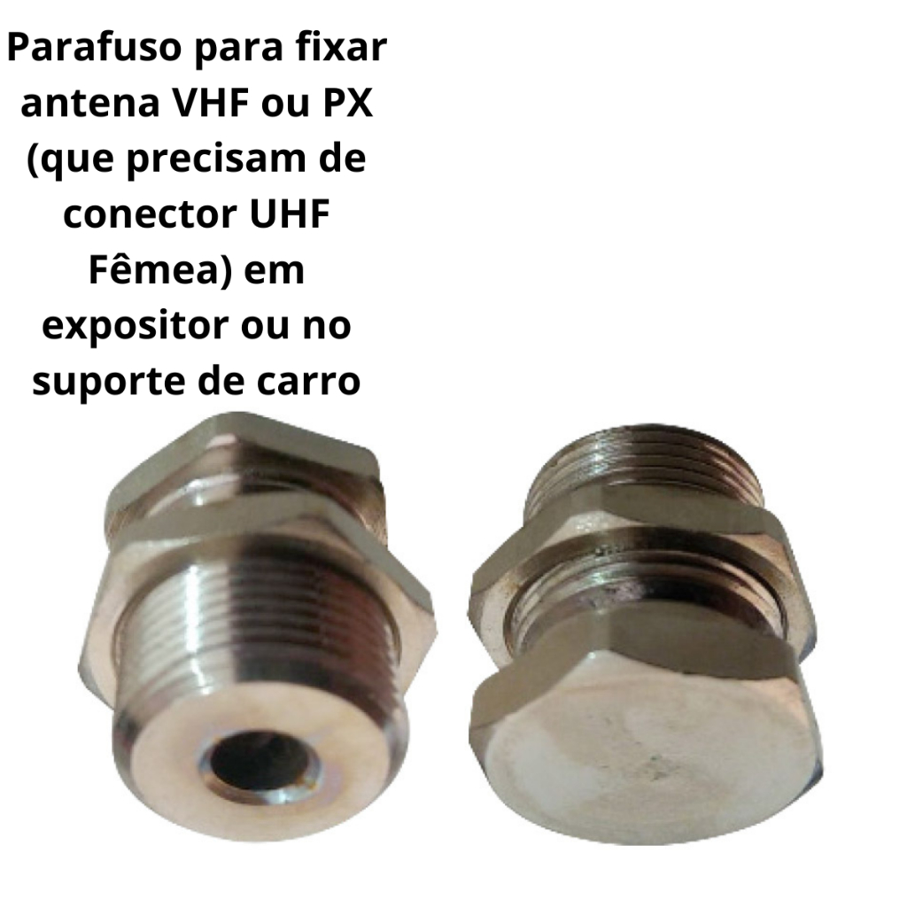 Parafuso de Expositor Inox para uso em antena VHF em Oferta na Shopee