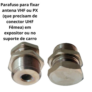 Parafuso de Expositor Inox para uso em antena VHF em Oferta na Shopee