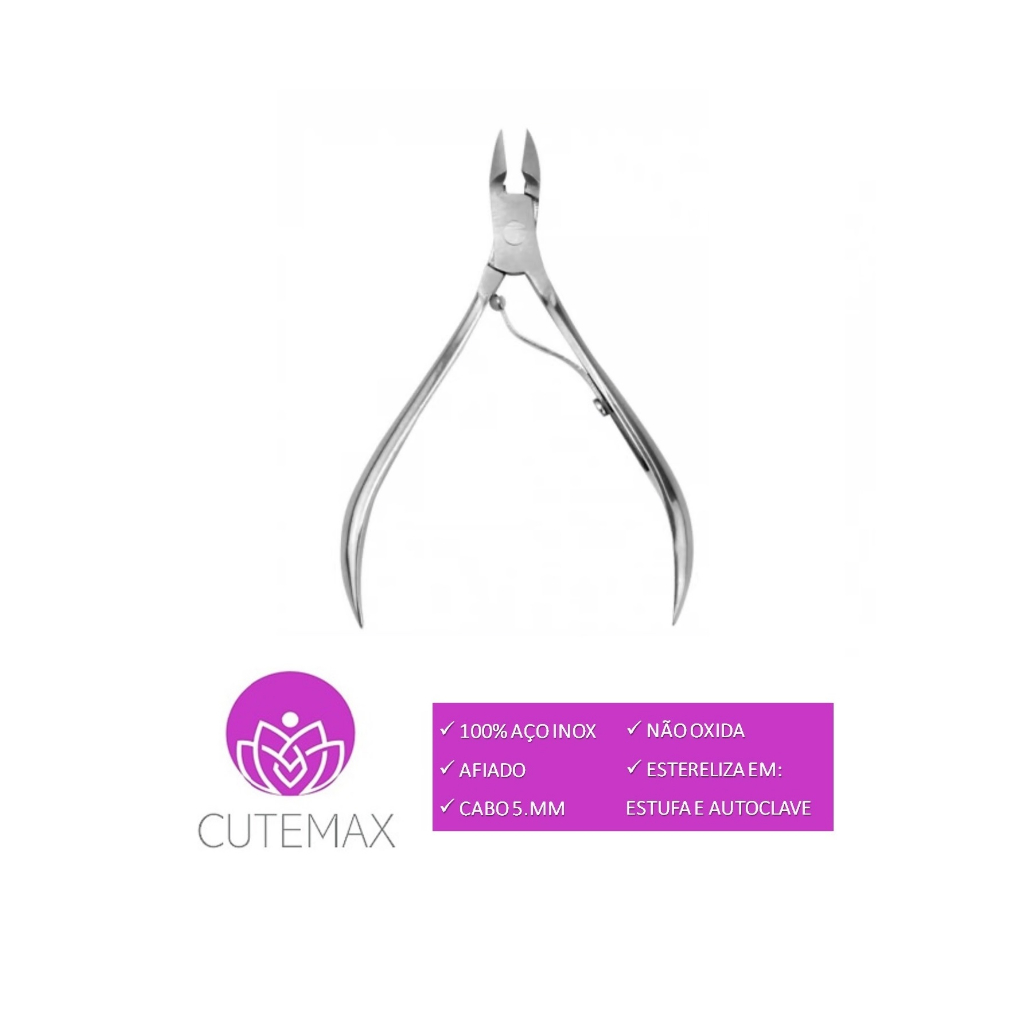 Alicate De Cutícula Cutemax Manicure Podólogo em Oferta na Shopee