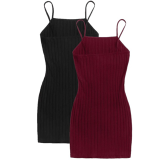 Kit C/2 Vestido Canelado Midi Alcinha Envio Imediato Direto da Fabrica em Oferta na Shopee