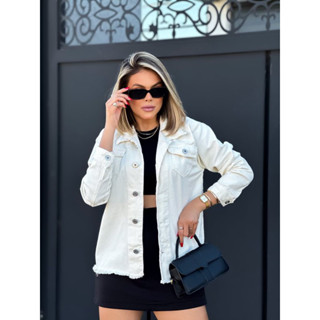 jaqueta jeans feminina casaco blusa moda novo lisa