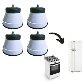 Kit 4 Pés c/ Rodinhas Universal | Move Fogão, Geladeira e Freezer sem esforço! em Oferta na Shopee