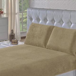 Kit Jogo De Lençol Casal Padrão Plush Soft  3 Peças com elástico 100% quentinho em Oferta na Shopee