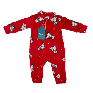 Macacão de Bebê Soft Premium Urso Polar Vermelho