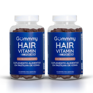 Kit 2 Gummy Men Vitamina para Cabelo e Barba em goma - Cola