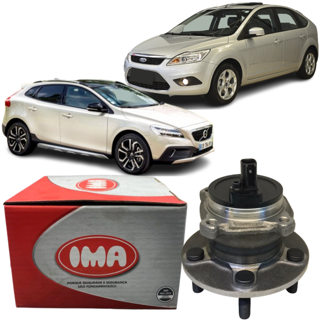 Cubo Roda Traseiro Com Rolamento Ford Focus Volvo V40 C/ Abs