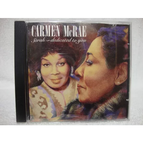 Cd Original Carmen Mcrae- Sarah- Dedicated To You- Importado
