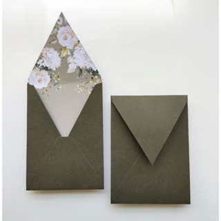 Envelope para Convite 15,5x21,5 - Vertical - Verde Oliva com rosas - 15 unidades em Oferta na Shopee