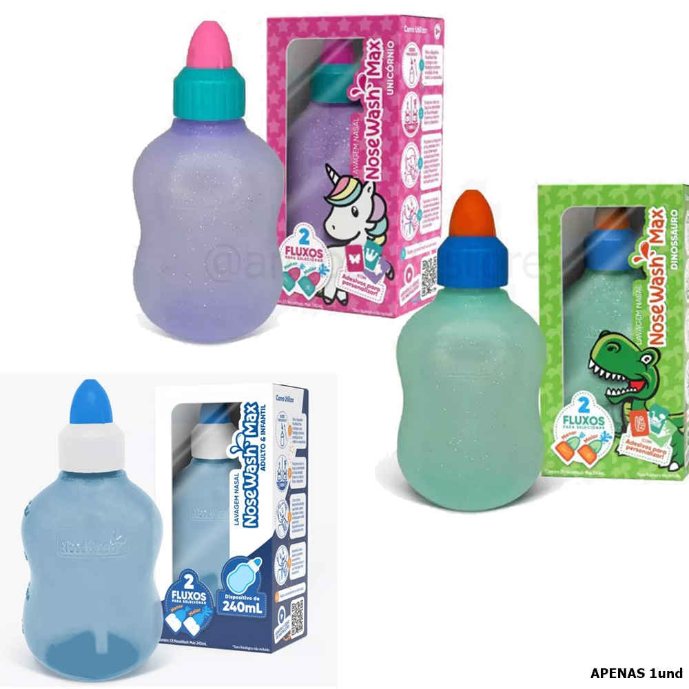 Garrafinha Para Lavagem Nasal 240m,l Adulto e Infantil Nosewash Novo Original