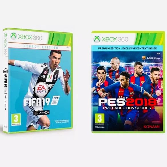 kit Fifa19+Pes18 X-360 Desbloqueado - Destravado