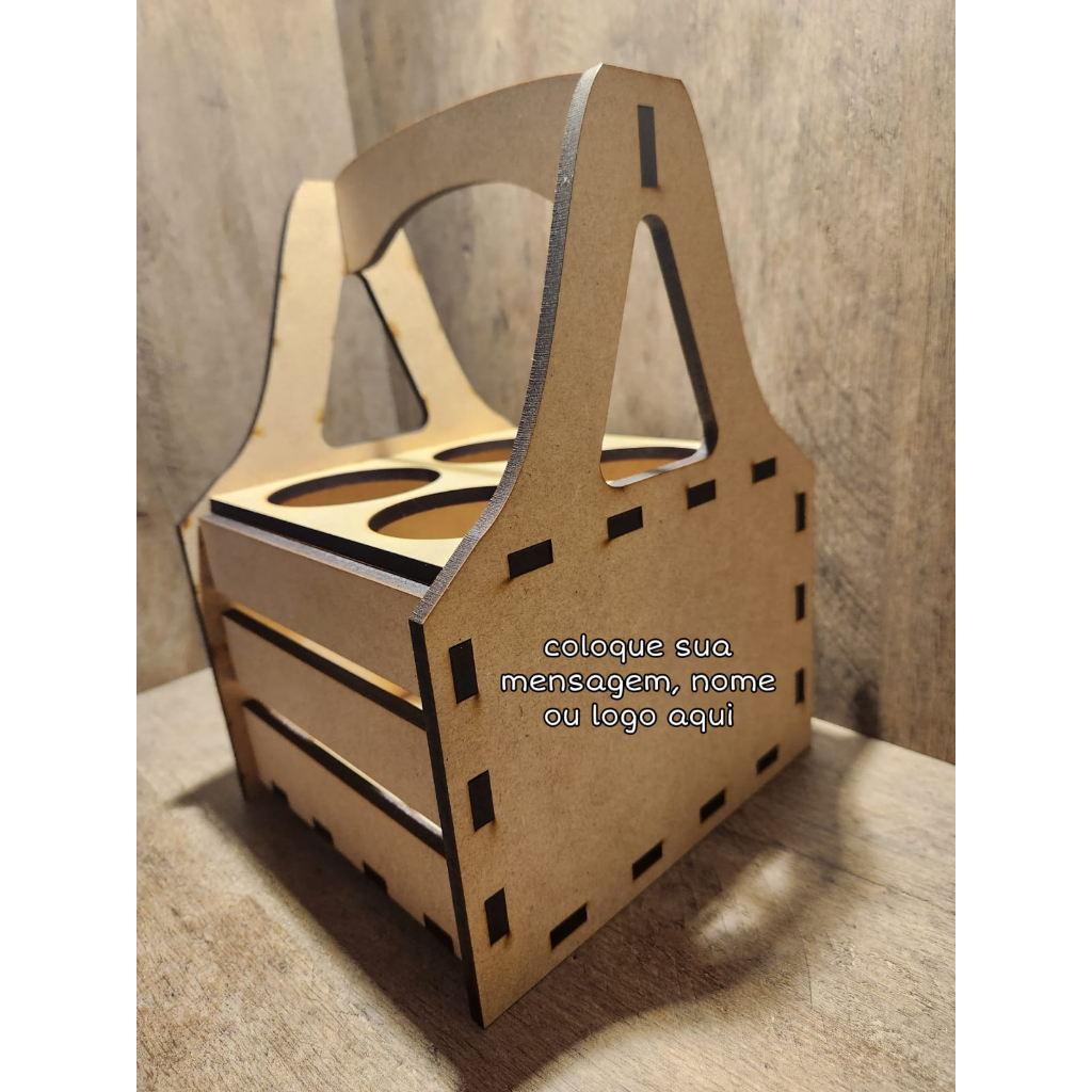 Engradado porta-cerveja e lata MDF - Especial Dia dos Pais - Personalizado