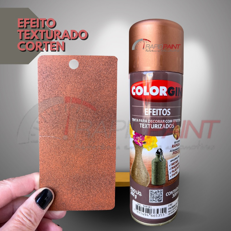 Spray "FERRUGEM" Aço Corten Texturizado Colorgin em Oferta na Shopee