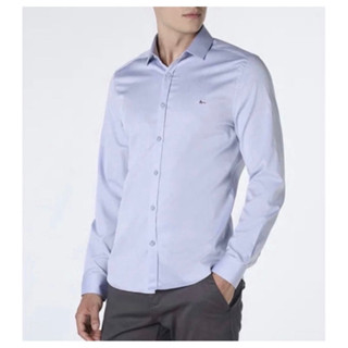 Camisa social Aramis slim fit manga longa masculina lisa clássica