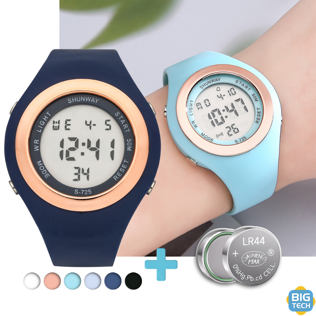 Relogio Feminino Digital A Prova D 'Água Led Esportivas Cronômetro Original S-725 em Oferta na Shopee