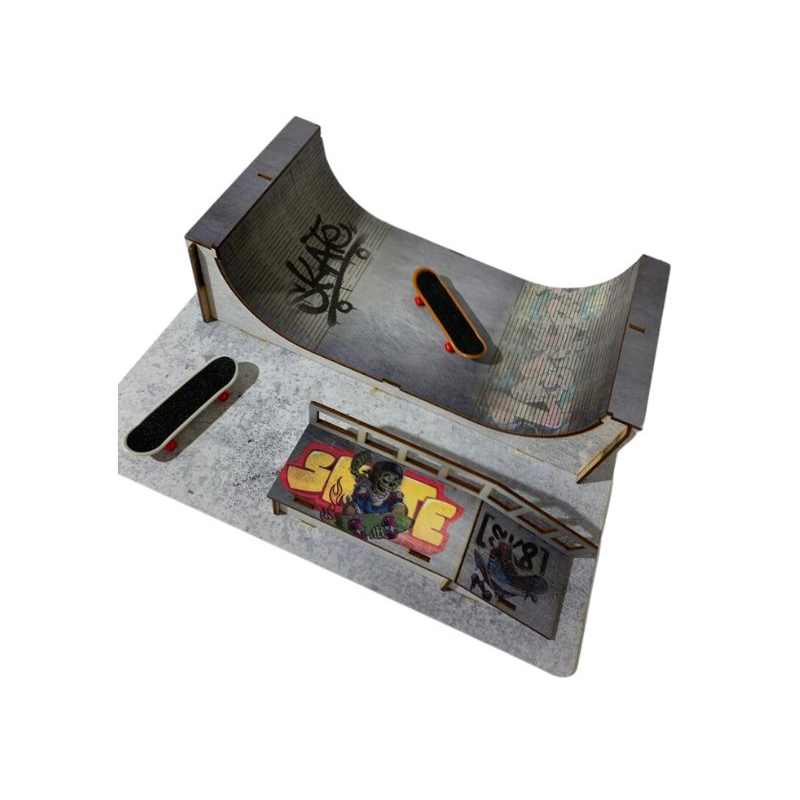 Pista rampa skate de dedo Fingerboard Mini Skate