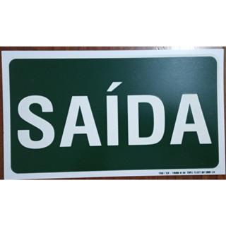placa de sinalização fotoluminescente de saida