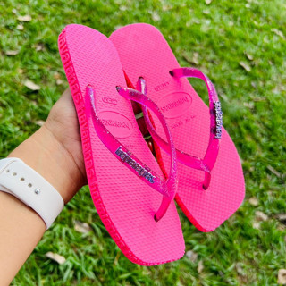 Kit Chinelo De Glitter Bico Quadrado 12 Pares Sortidos