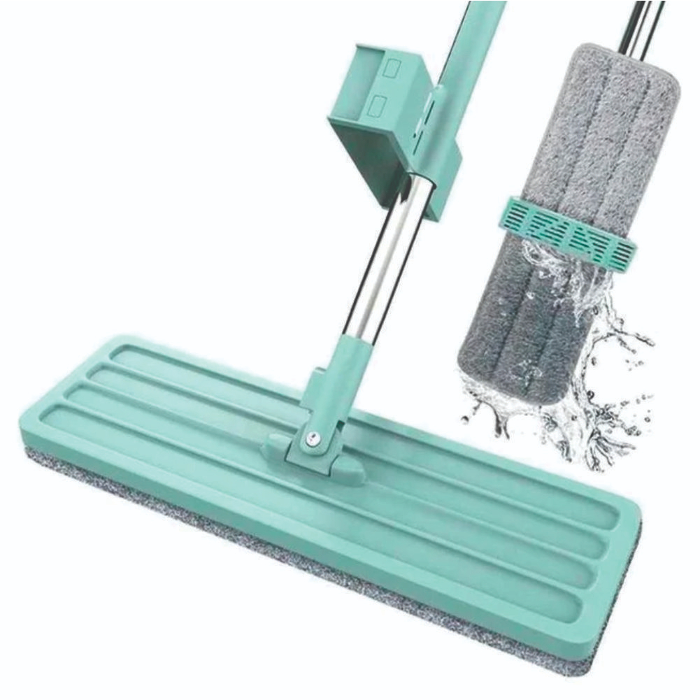 Esfregão Rodo Mop Mágico Inteligente Com Refil FLAT 360° Graus Flexível PUXA E SECA Limpeza Casa Limpa Fácil Microfibra em Oferta na Shopee