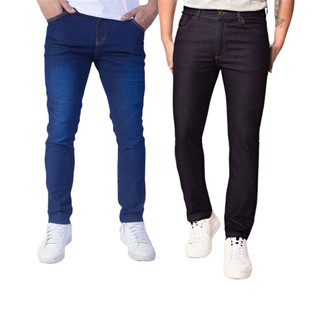 Kit 2 Calça Jeans Masculina Slim Original Elastano Roupas Masculina