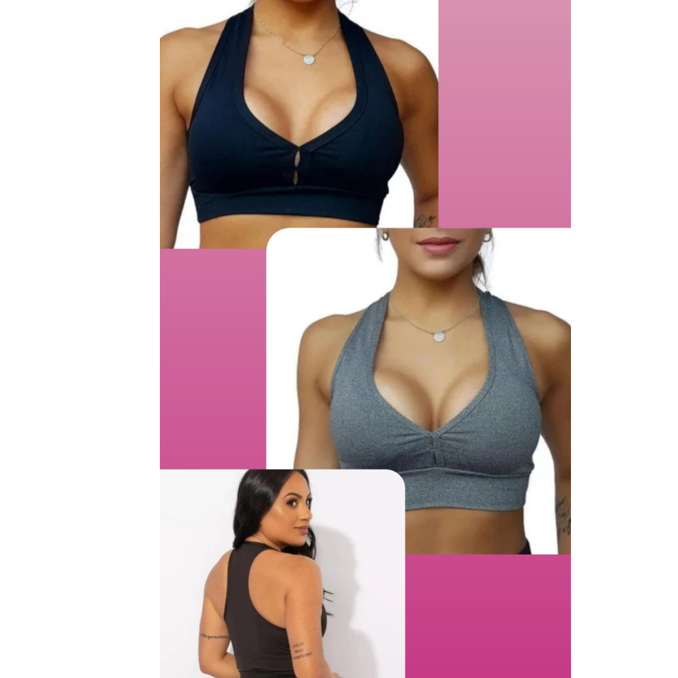 TOP NADADOR COM BOJO (removivel), top academia, top confortavel em Oferta na Shopee