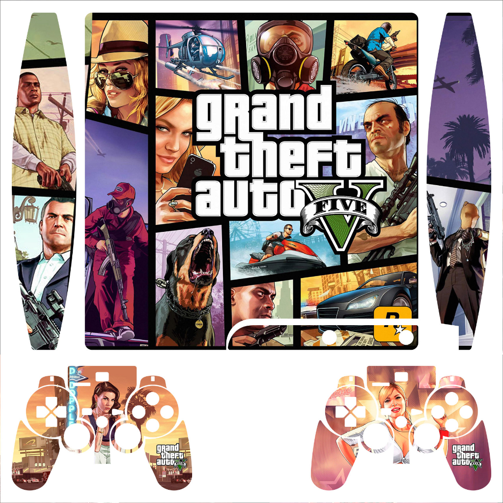 Skin adesiva para Playstation / PS3 Slim -  GTA 5