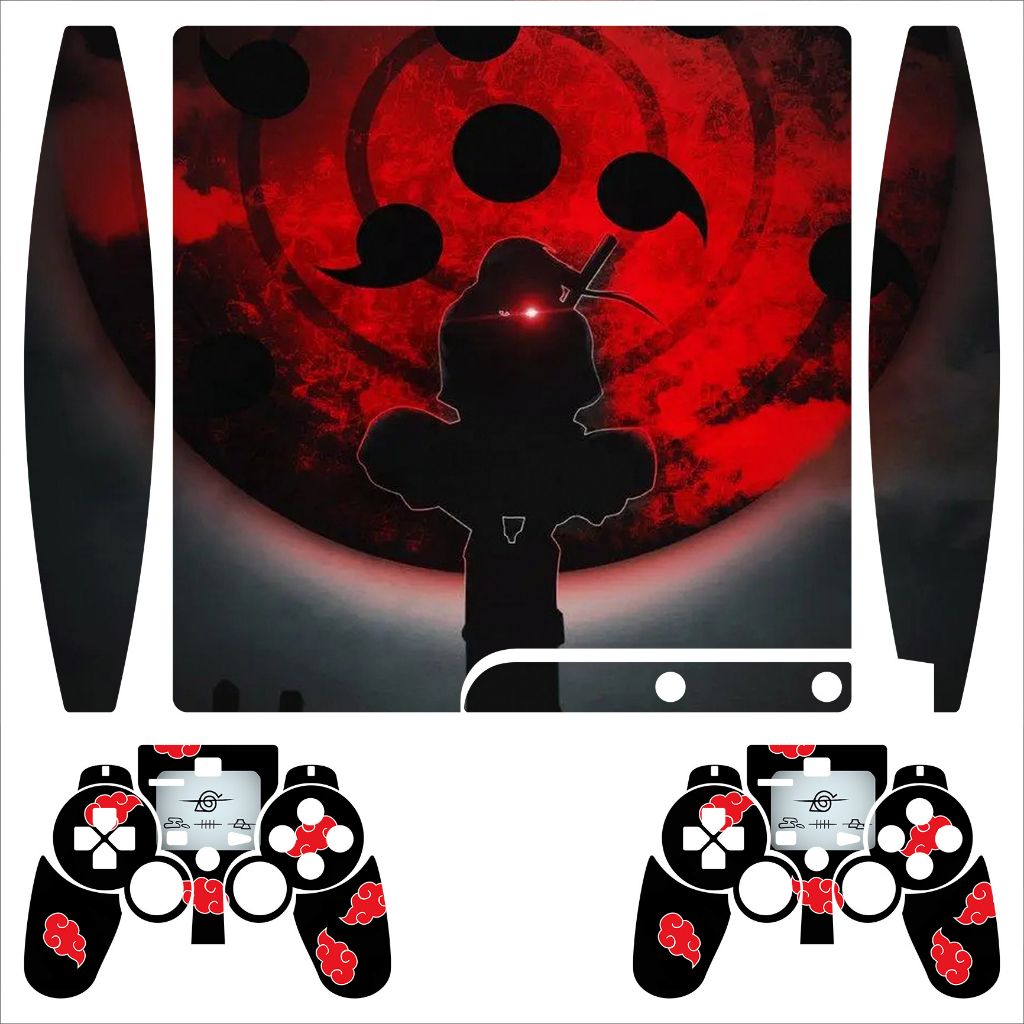 Skin adesiva para Playstation / PS3 Slim -  Naruto / Akatsuki