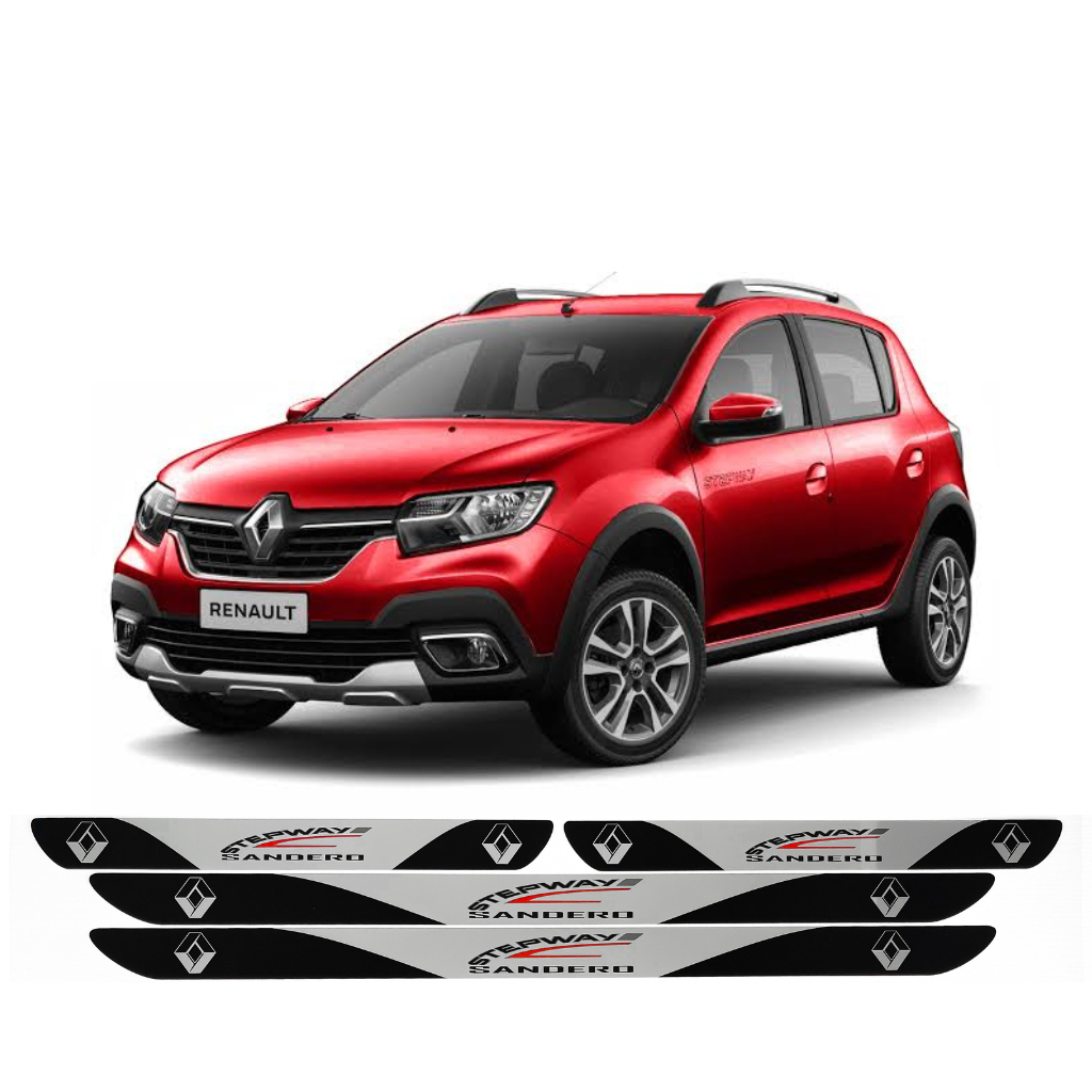 Soleira Porta Renault Sandero Stepway 4 Peças Resinado